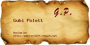 Gubi Polett névjegykártya