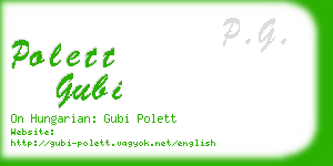 polett gubi business card